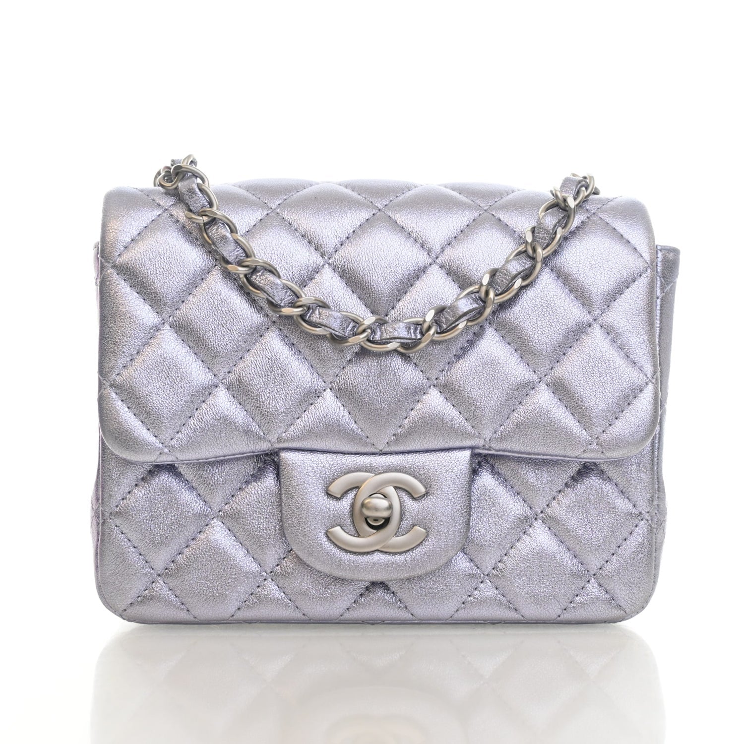 Chanel Calfskin Square Classic Flap Bag Mini