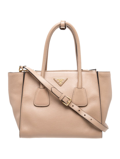 Prada Glace Calf Leather Twin Pocket Small