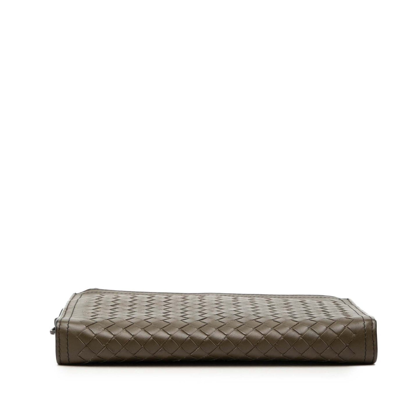 Bottega Veneta Leather Nappa Intrecciato Double Zip Wristlet Clutch