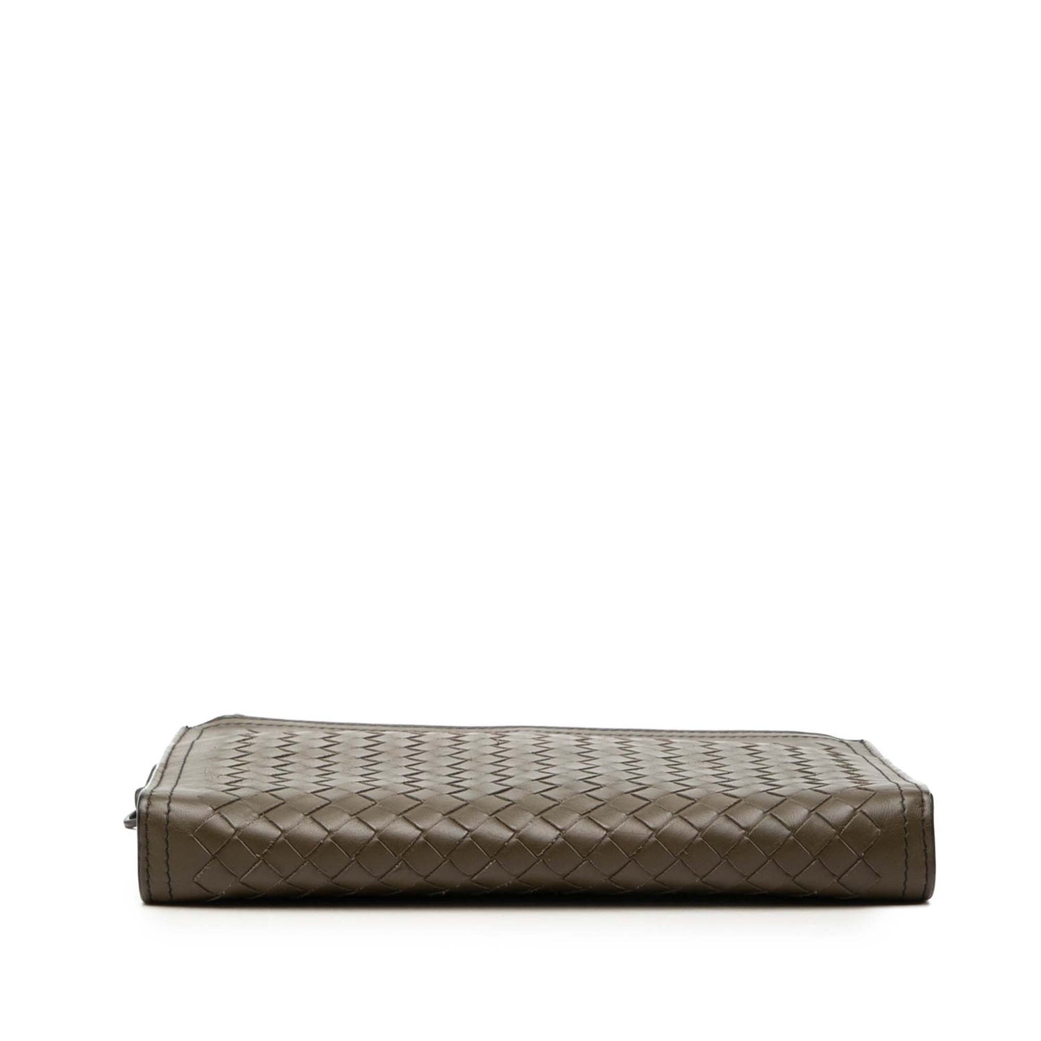 Bottega Veneta Leather Nappa Intrecciato Double Zip Wristlet Clutch