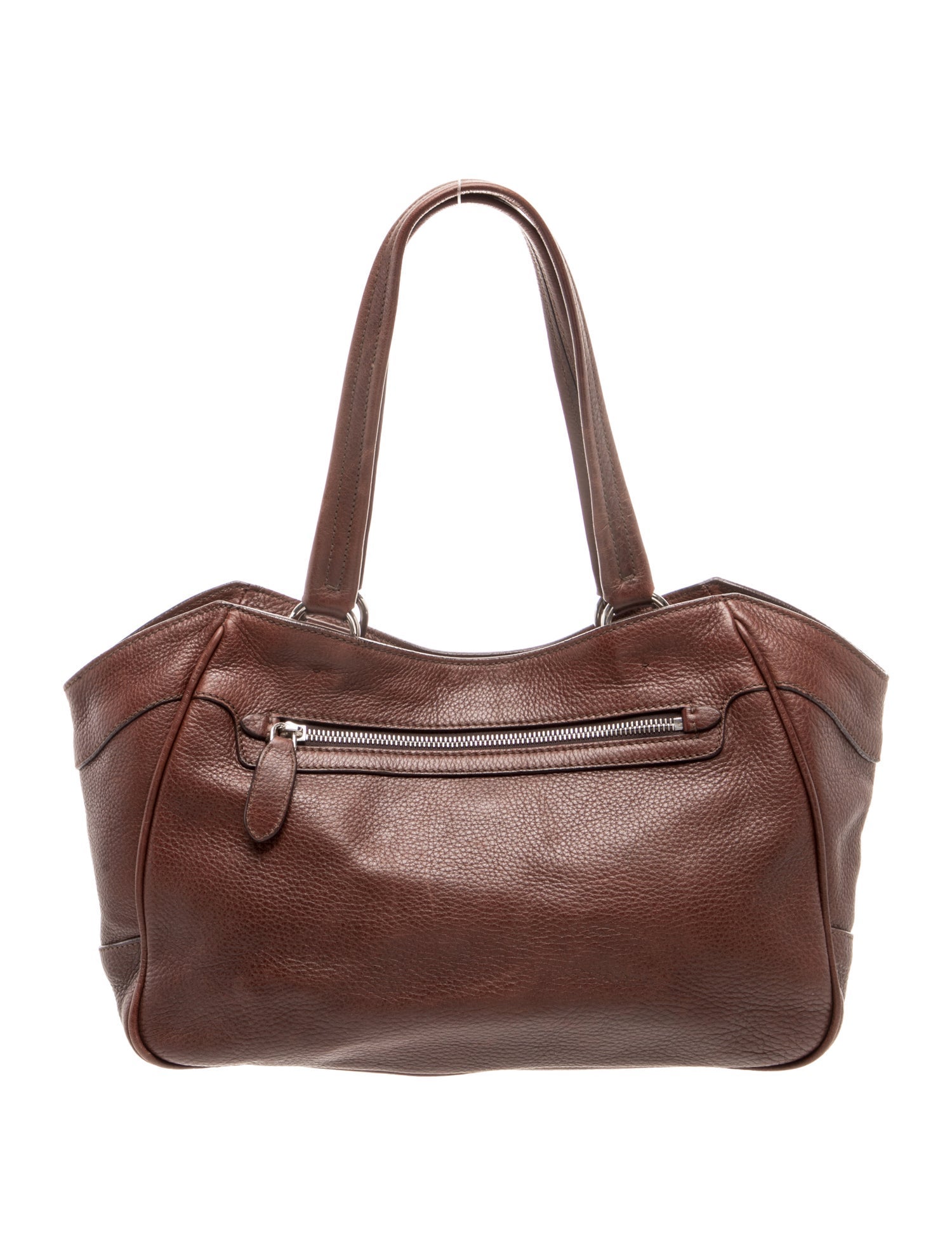 Prada Enameled Metal Triangle Shoulder Bag