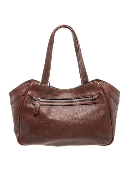 Prada Enameled Metal Triangle Shoulder Bag