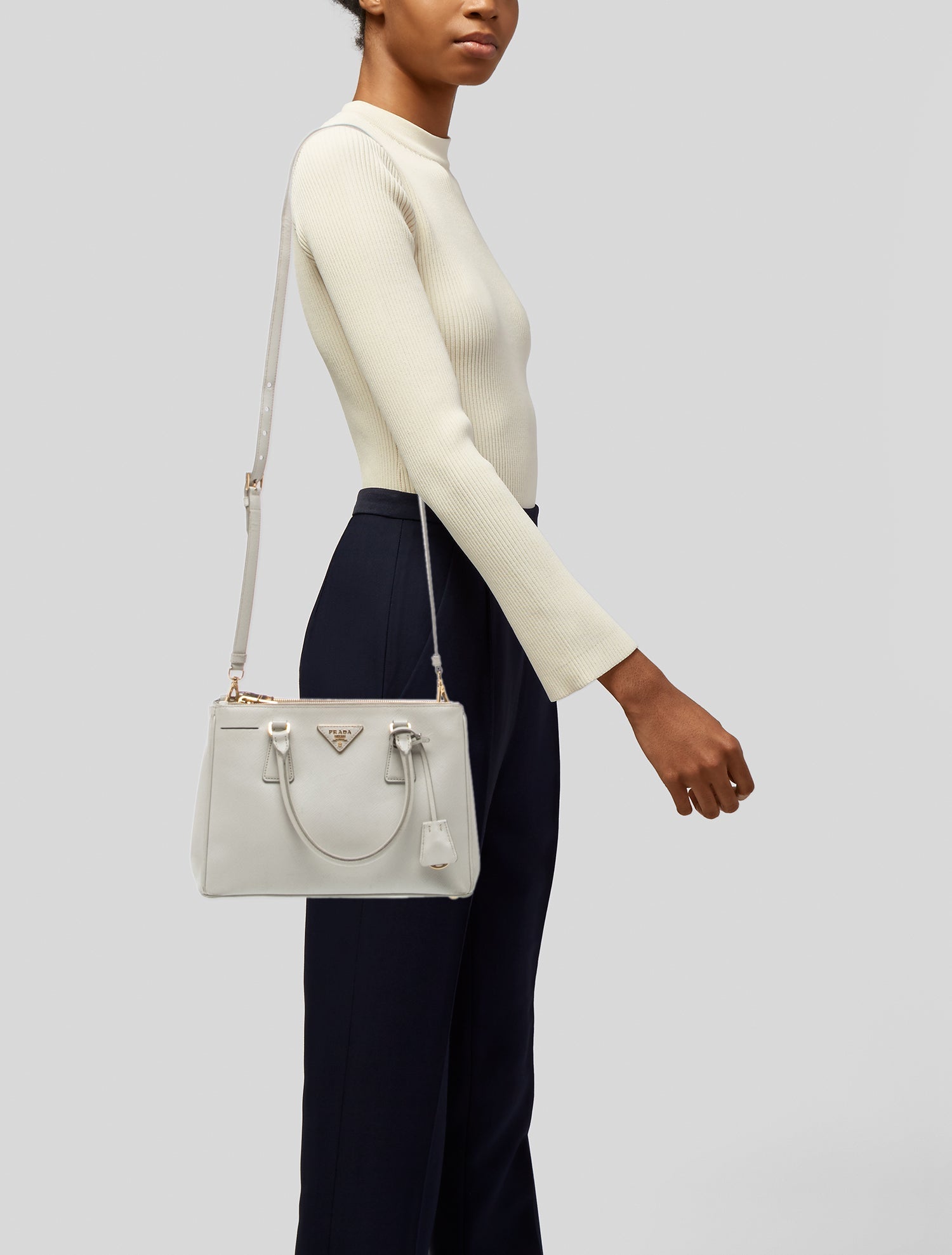 Prada Signature Galleria Double Zip Medium