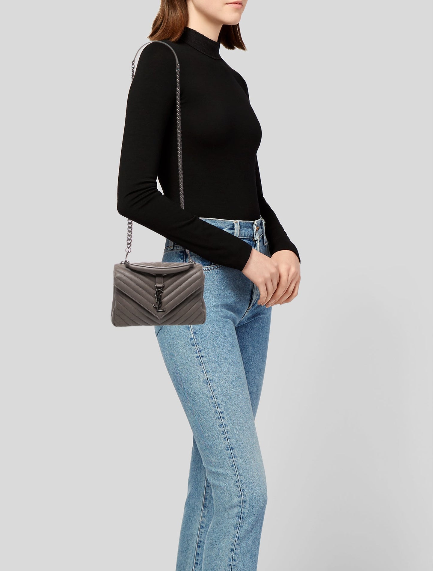 Saint Laurent Quilted College