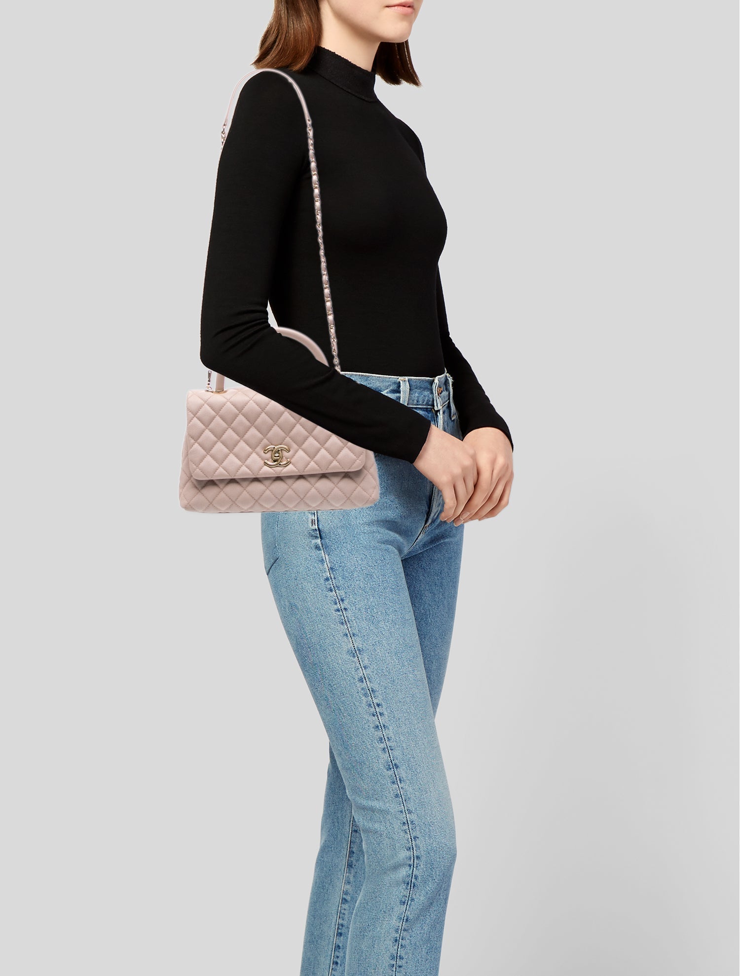 Chanel 2019 Caviar Small Coco Handle Bag