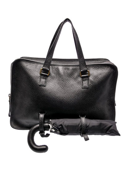 Prada Enameled Metal Triangle Bauletto