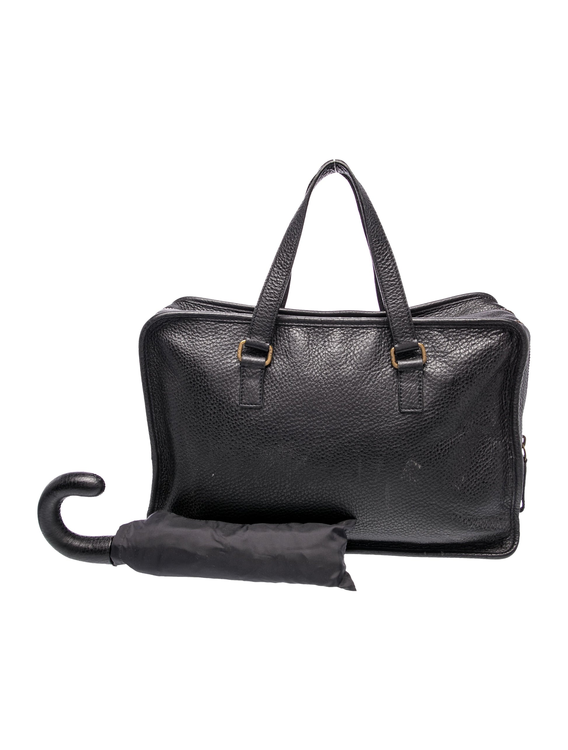 Prada Enameled Metal Triangle Bauletto