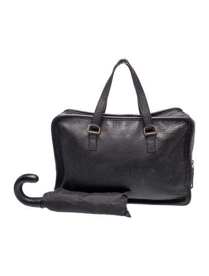 Prada Enameled Metal Triangle Bauletto