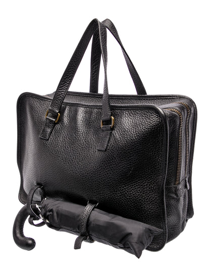 Prada Enameled Metal Triangle Bauletto