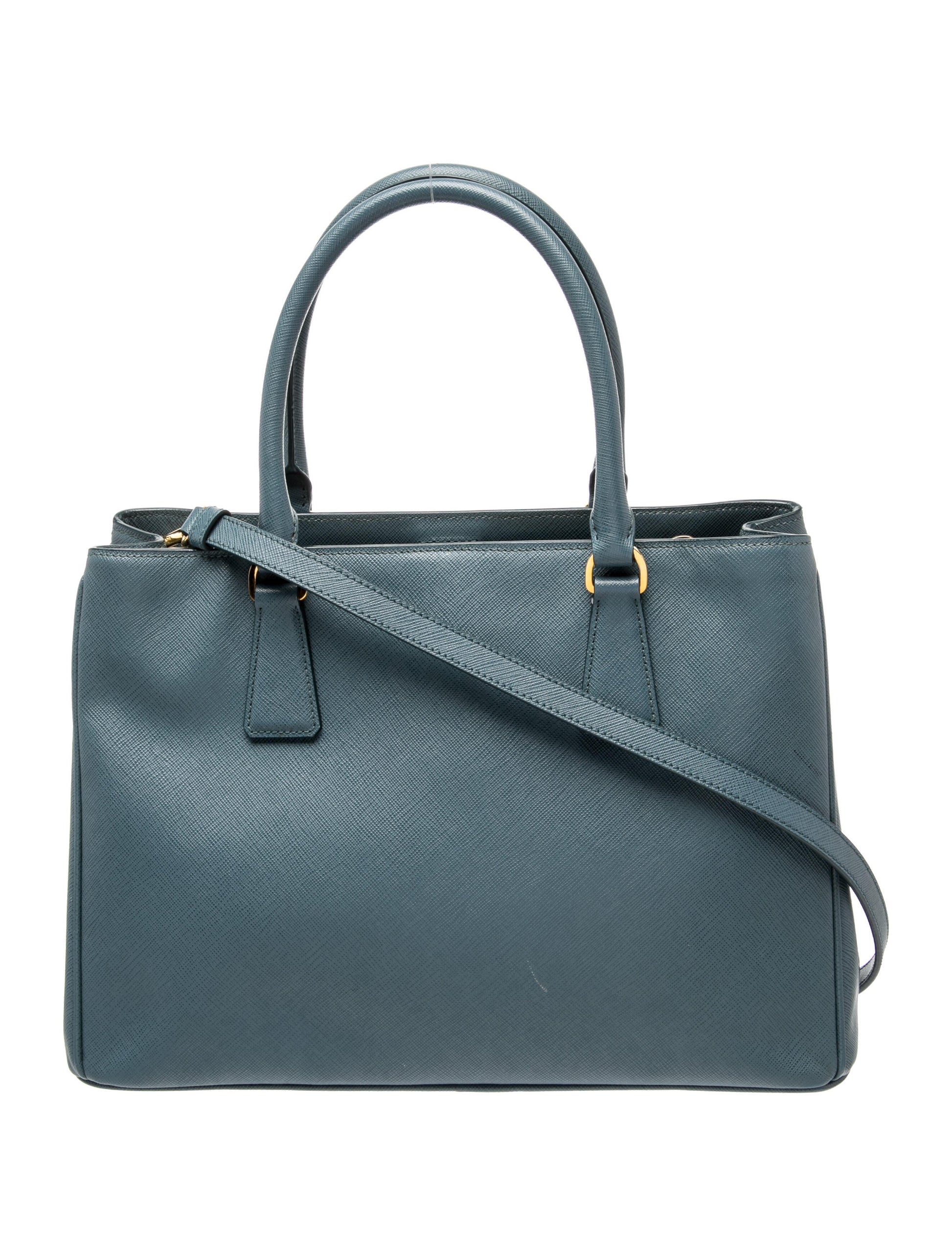 Prada Saffiano Lux Leather Galleria Double Zip