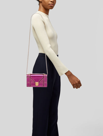 Christian Dior Patent Leather Diorama Metallic Crossbody