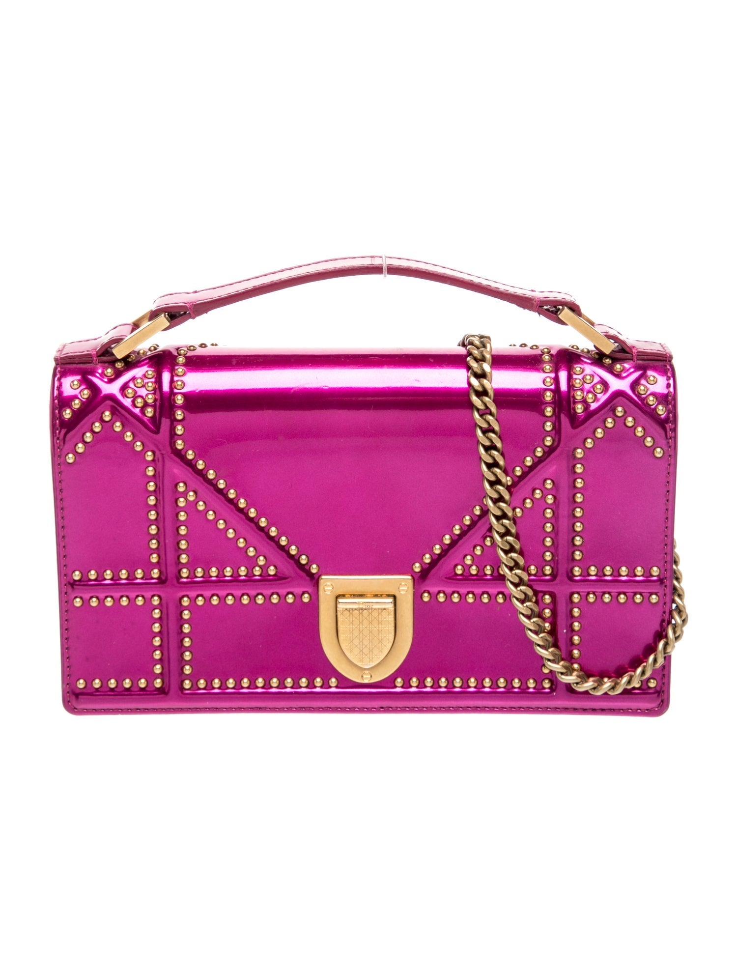 Christian Dior Patent Leather Diorama Metallic Crossbody