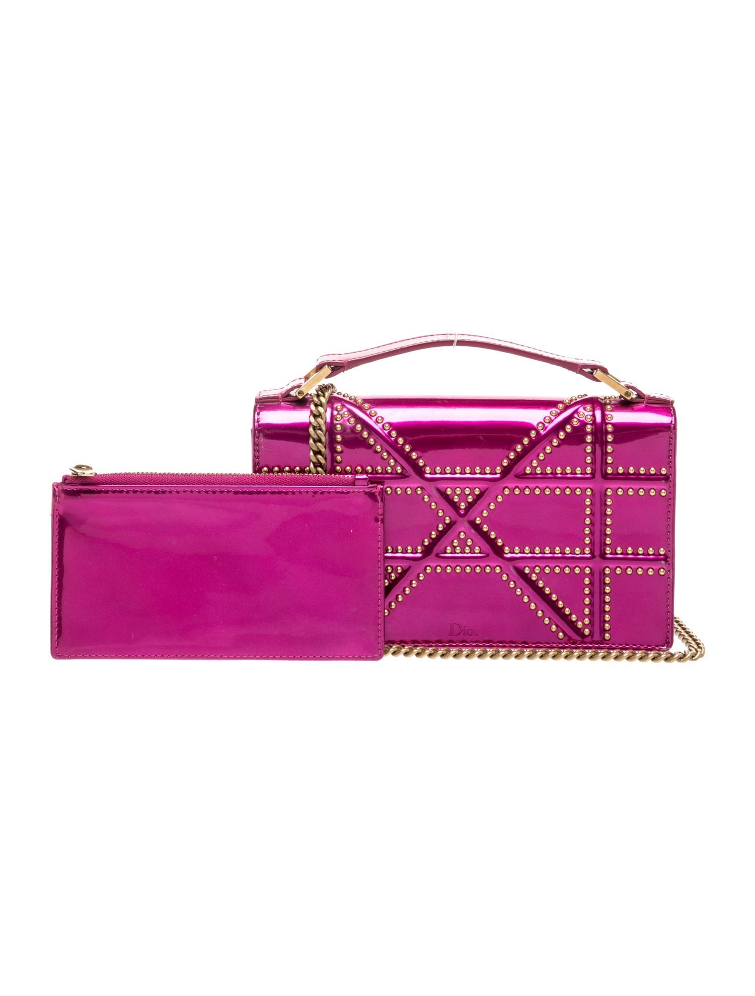 Christian Dior Patent Leather Diorama Metallic Crossbody