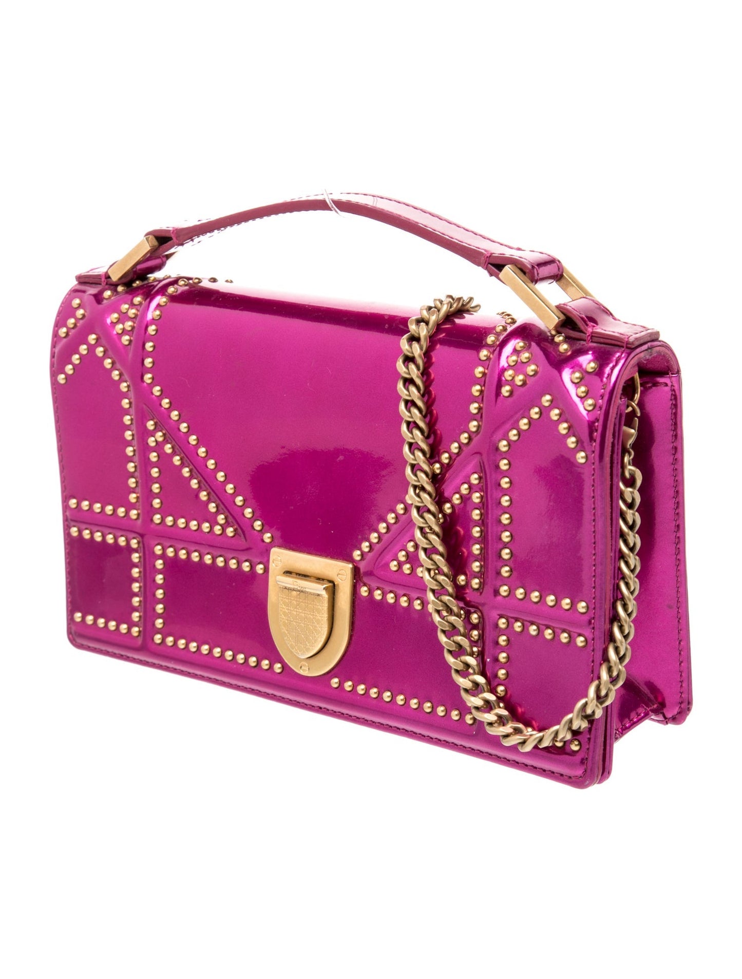 Christian Dior Patent Leather Diorama Metallic Crossbody