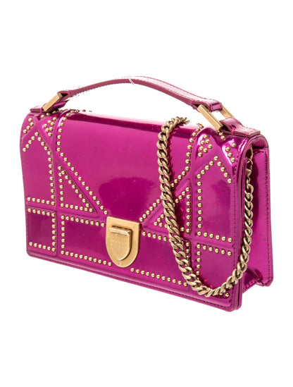 Christian Dior Patent Leather Diorama Metallic Crossbody