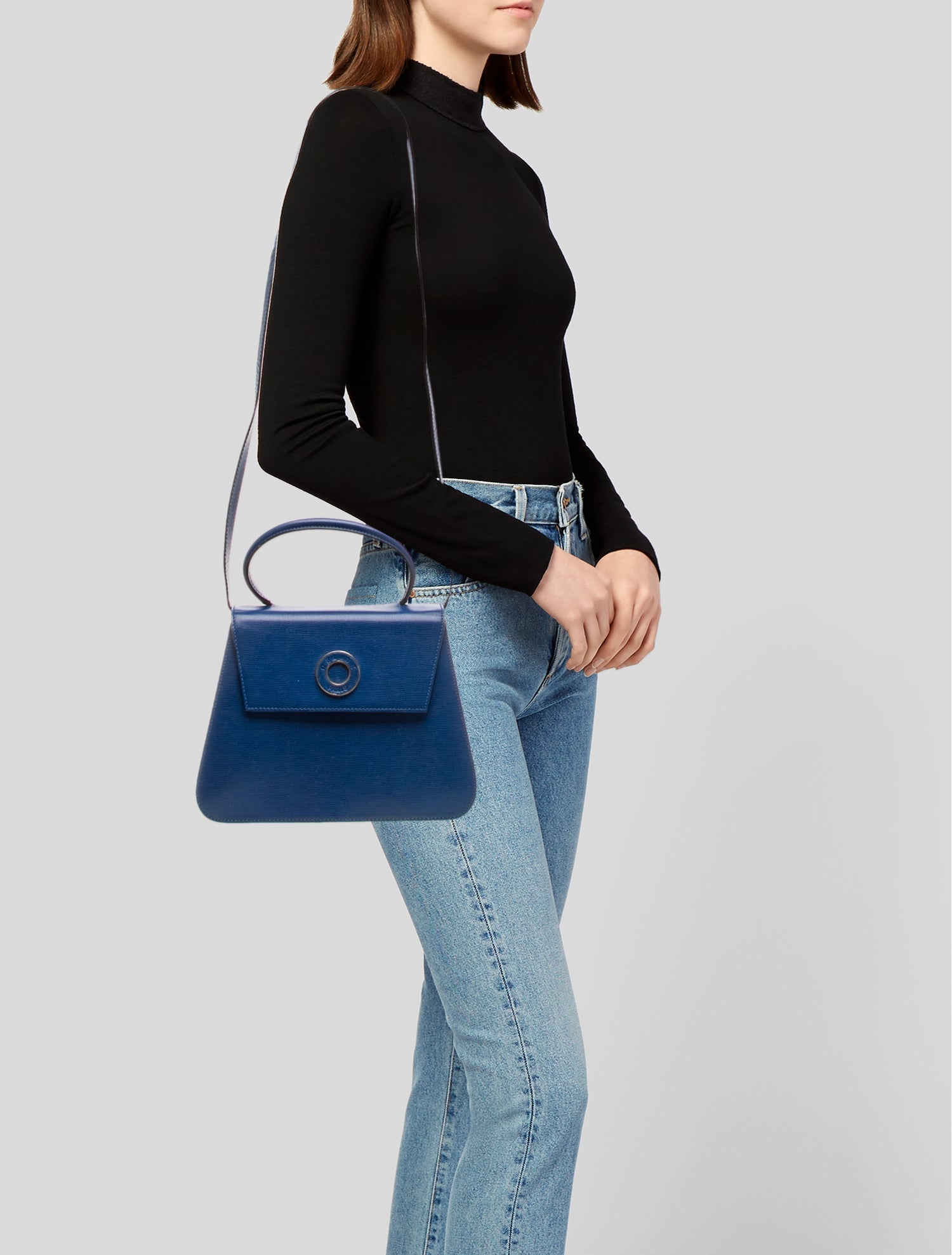 Celine Leather Circle Logo Vintage
