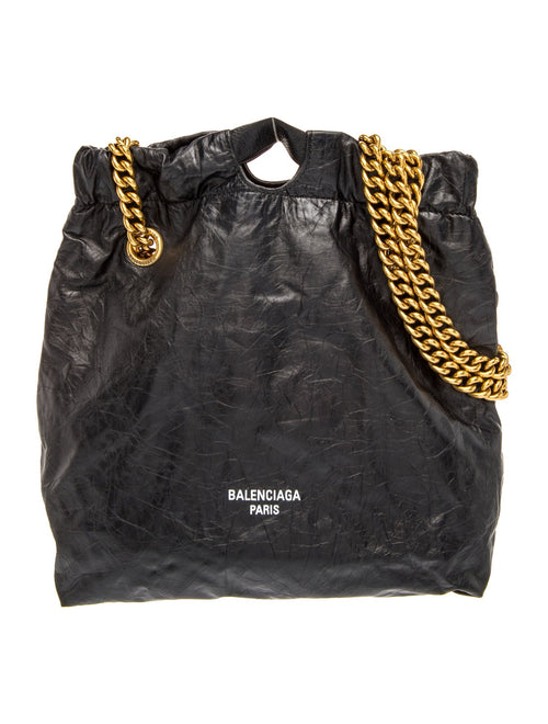 Balenciaga Leather Crush Small Leather Tote Bag