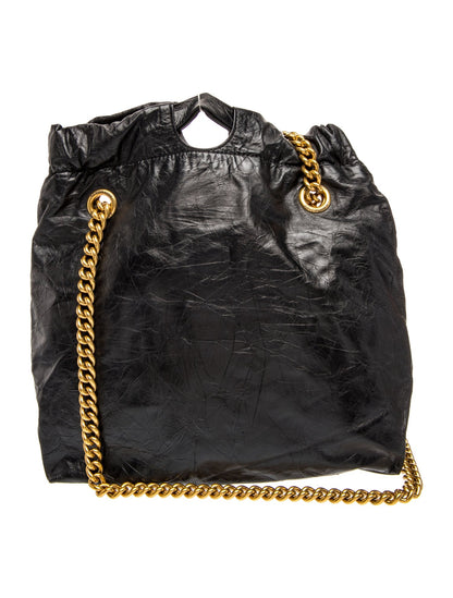 Balenciaga Leather Crush Small Leather Tote Bag