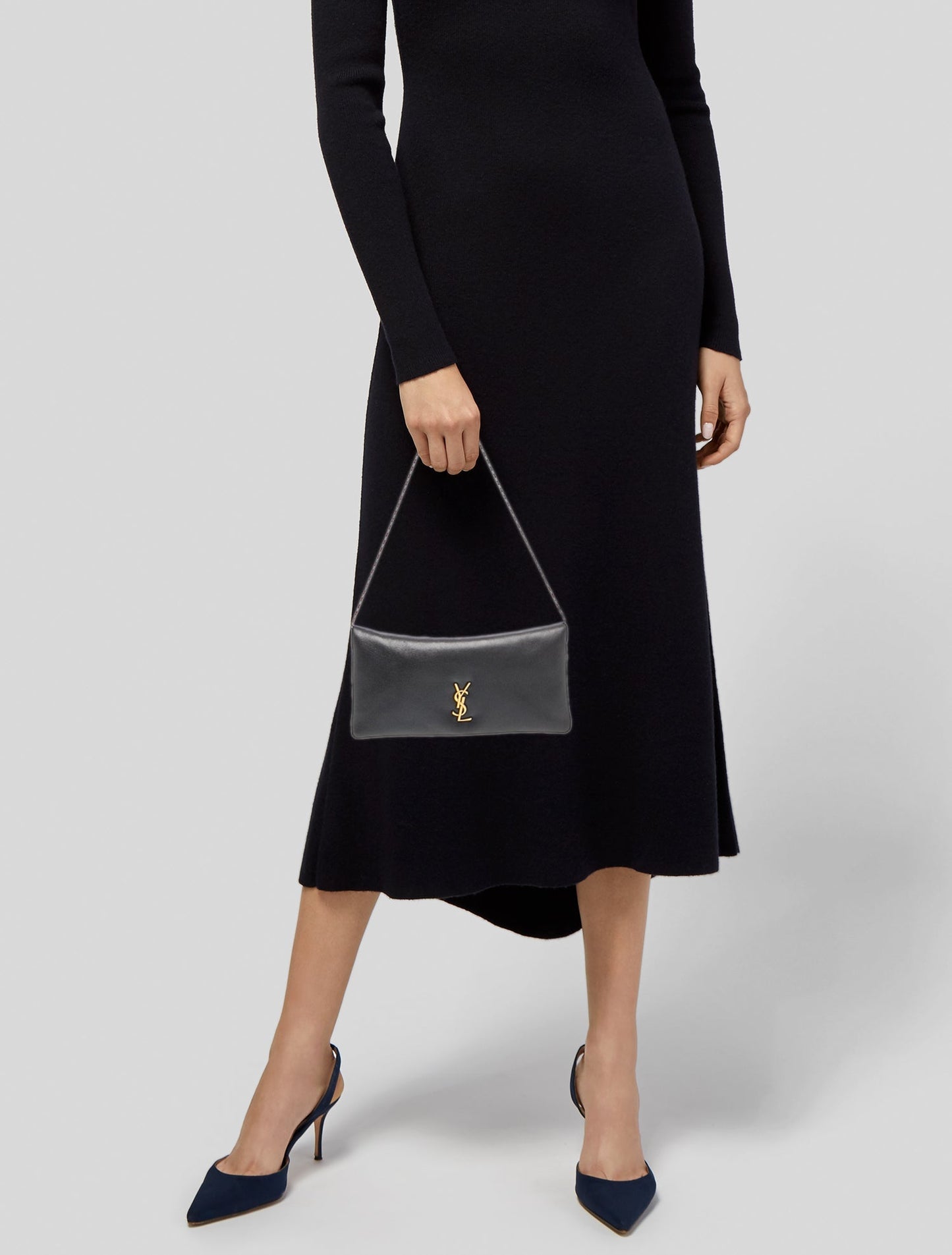 Saint Laurent Leather Calypso Mini 2024