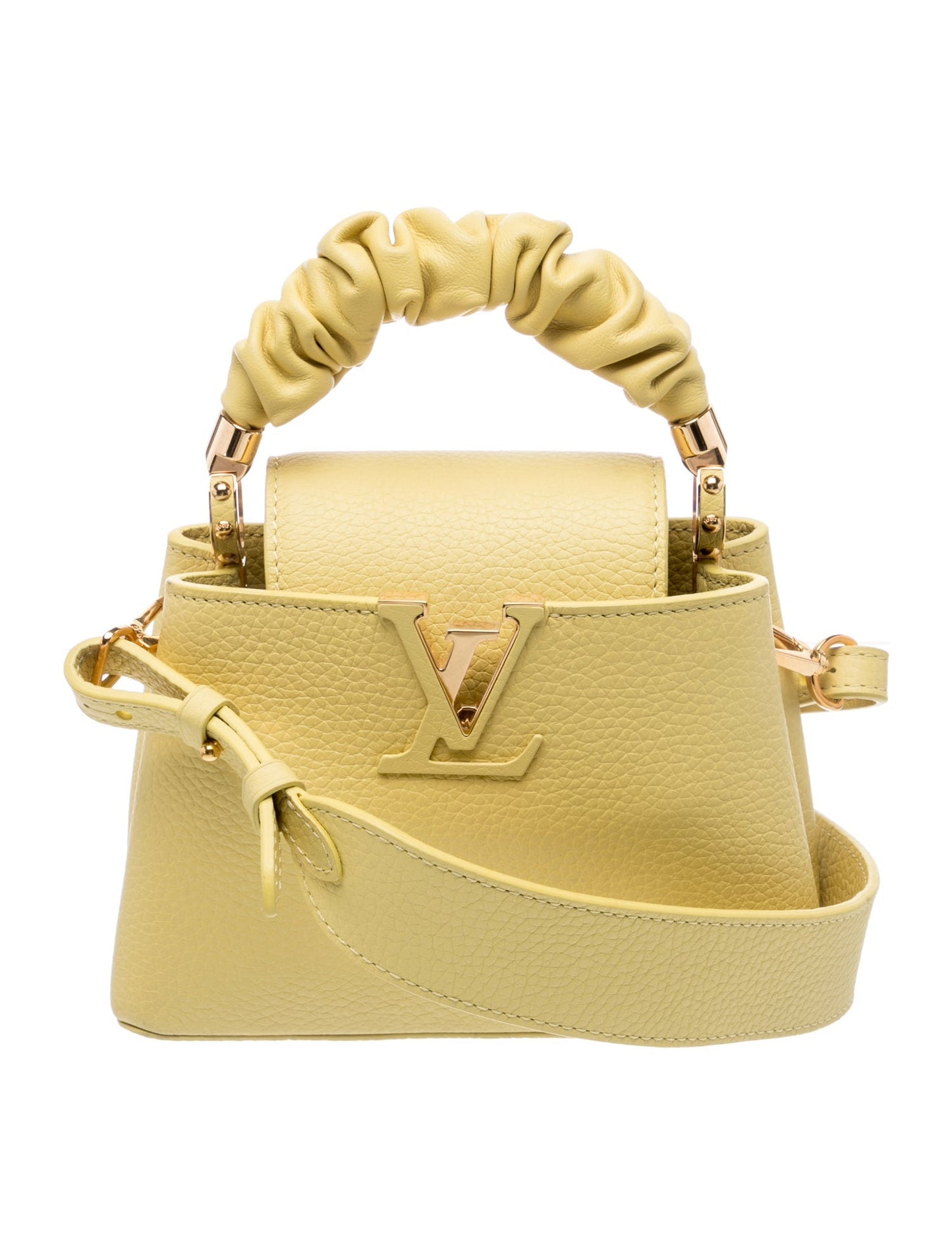 Louis Vuitton Taurillon Leather Scrunchie Capucines Mini