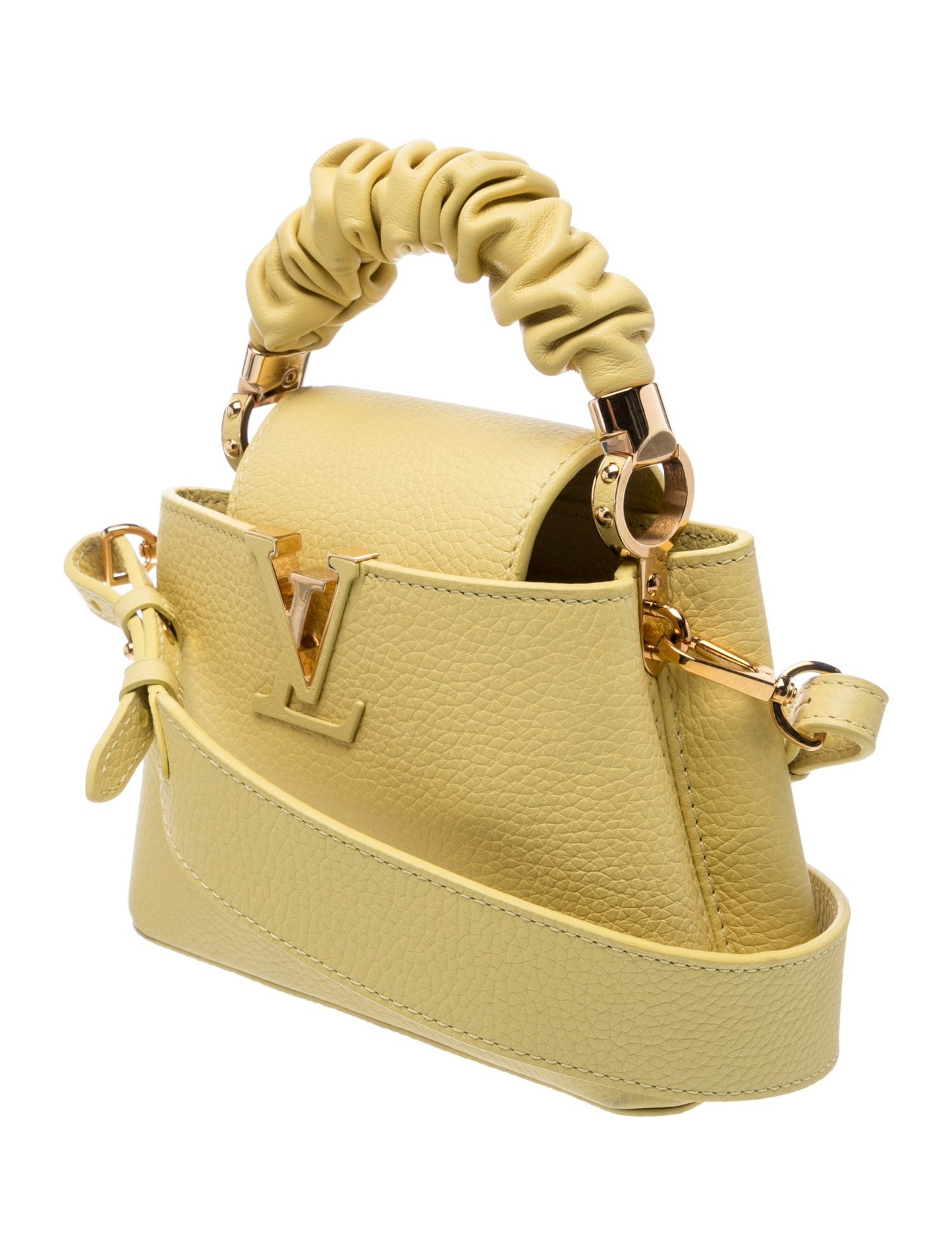 Louis Vuitton Taurillon Leather Scrunchie Capucines Mini