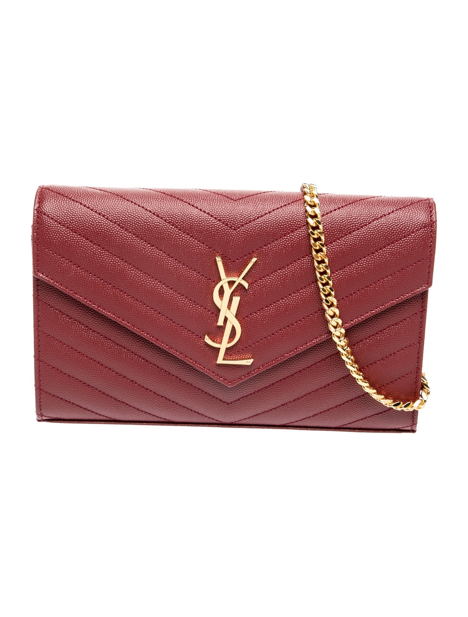 Saint Laurent Leather Wallet on a Chain