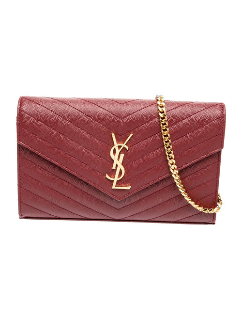 Saint Laurent Leather Wallet on a Chain
