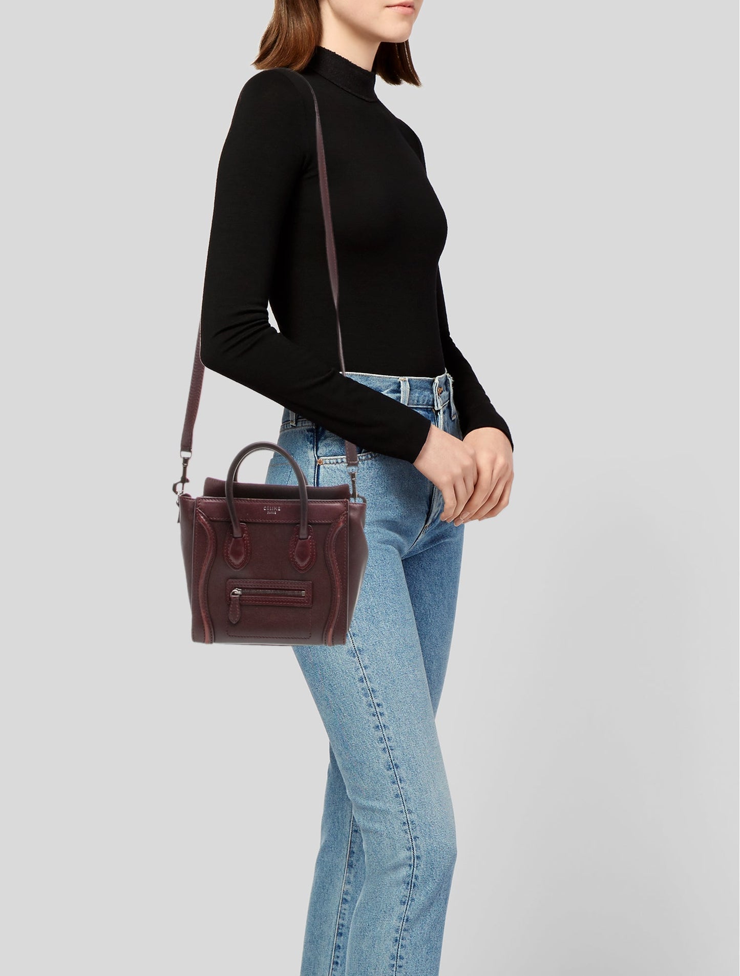 Celine Leather Luggage Nano