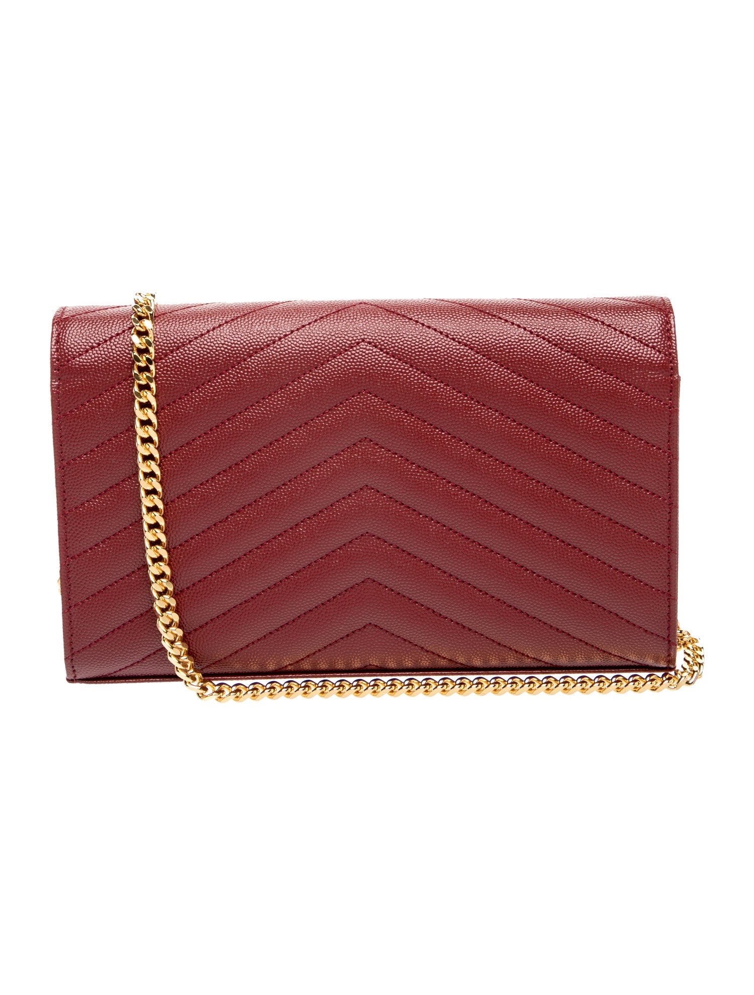 Saint Laurent Leather Wallet on a Chain