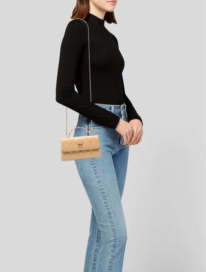 Chanel Pearl Top Handle Clutch w/ Chain