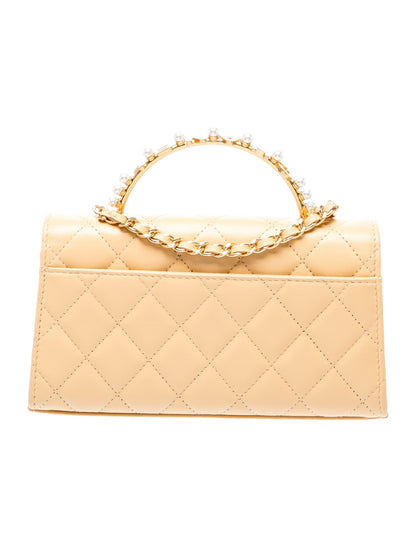 Chanel Pearl Top Handle Clutch w/ Chain