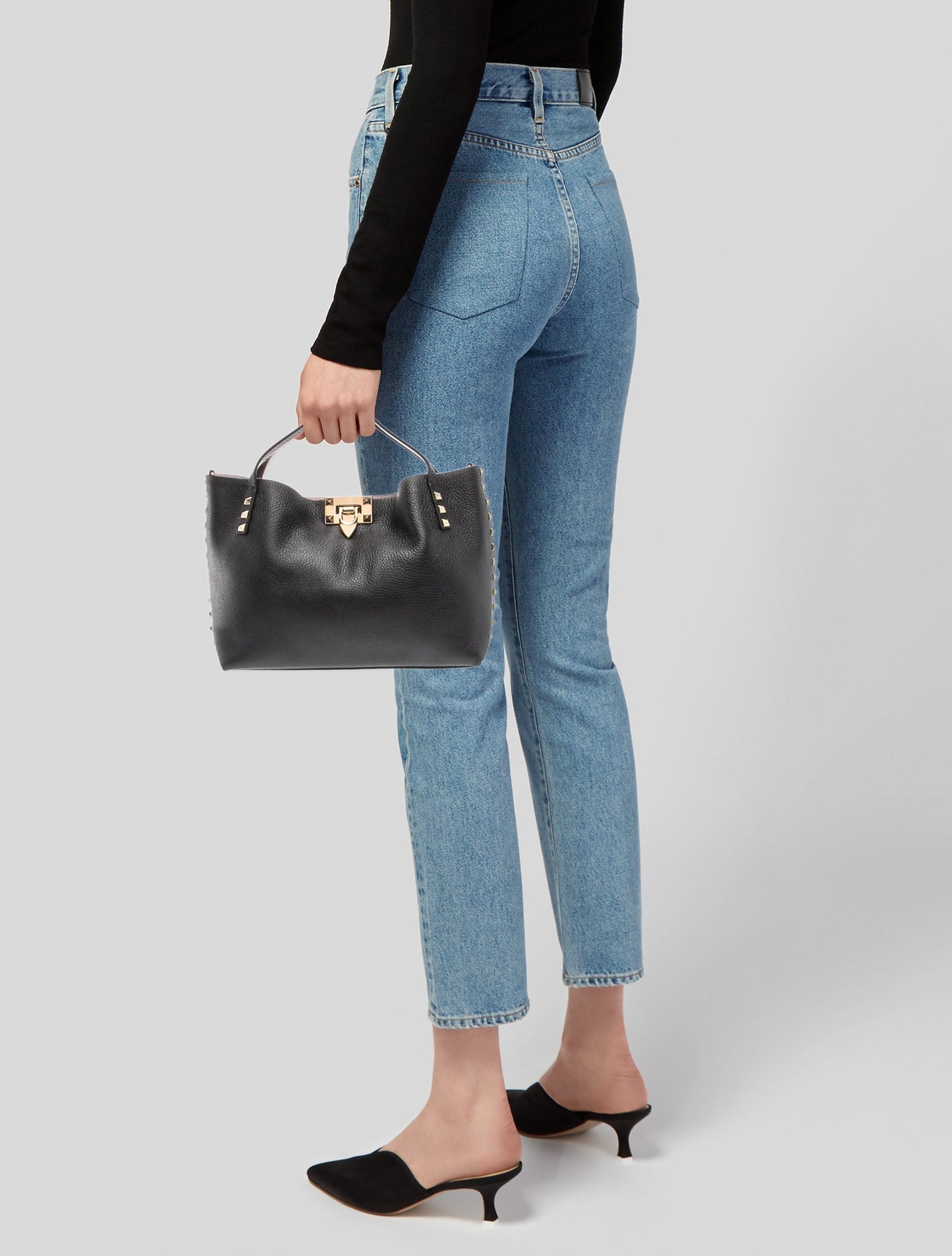 Valentino Rockstud Top Handle Bag