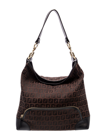 Fendi Zucchino FF Shoulder Bag