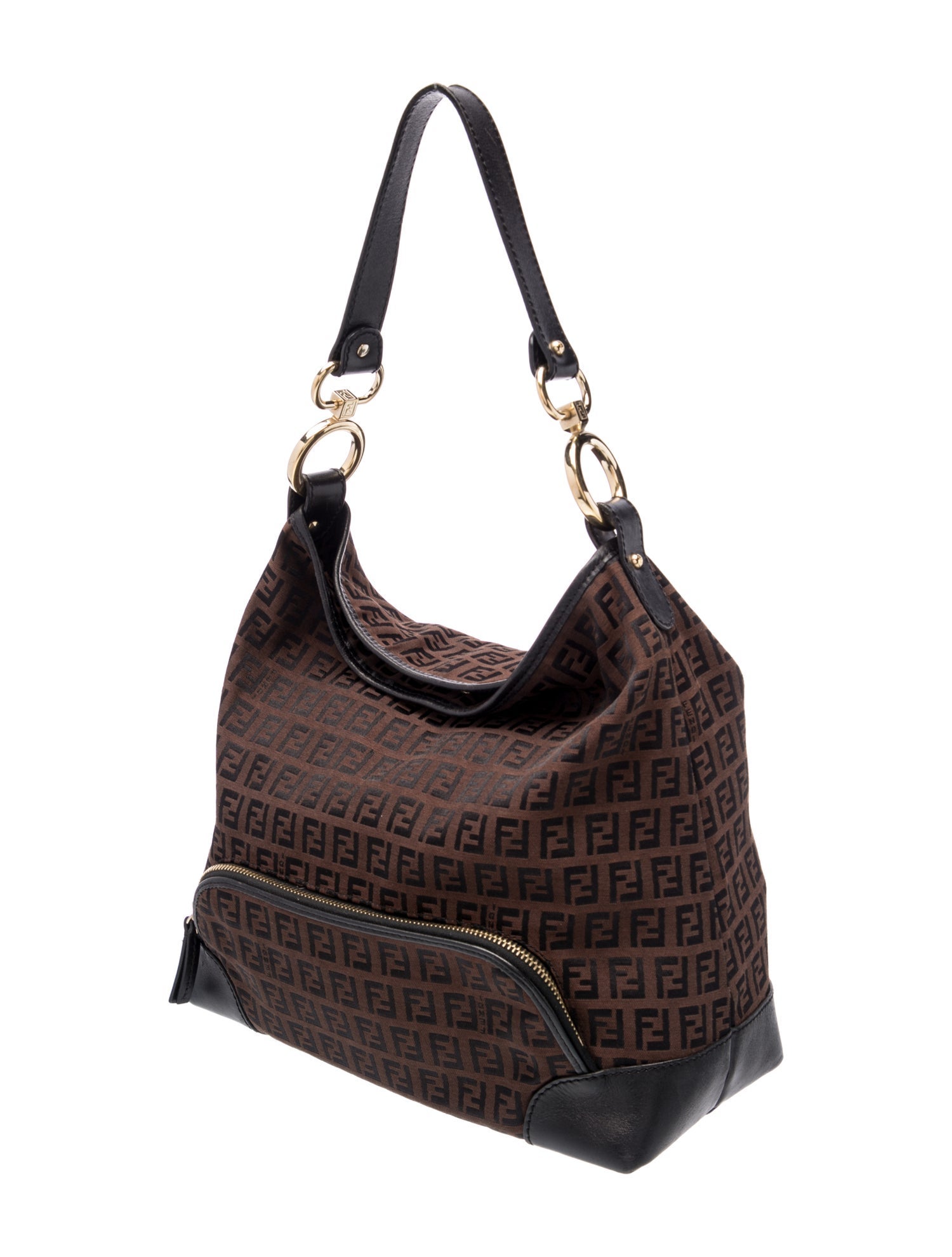 Fendi Zucchino FF Shoulder Bag