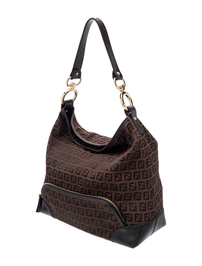 Fendi Zucchino FF Shoulder Bag
