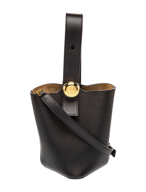 Loewe Leather Mini Pebble Bucket Bag