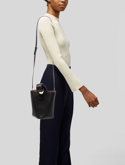 Loewe Leather Mini Pebble Bucket Bag