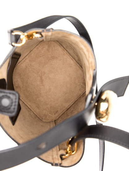 Loewe Leather Mini Pebble Bucket Bag