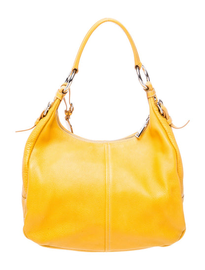 Prada Enameled Metal Triangle Shoulder Bag