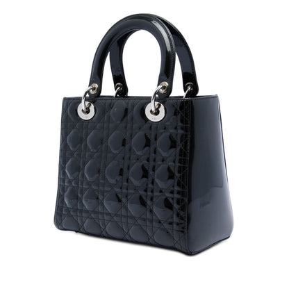 Christian Dior Medium Patent Cannage Lady Dior