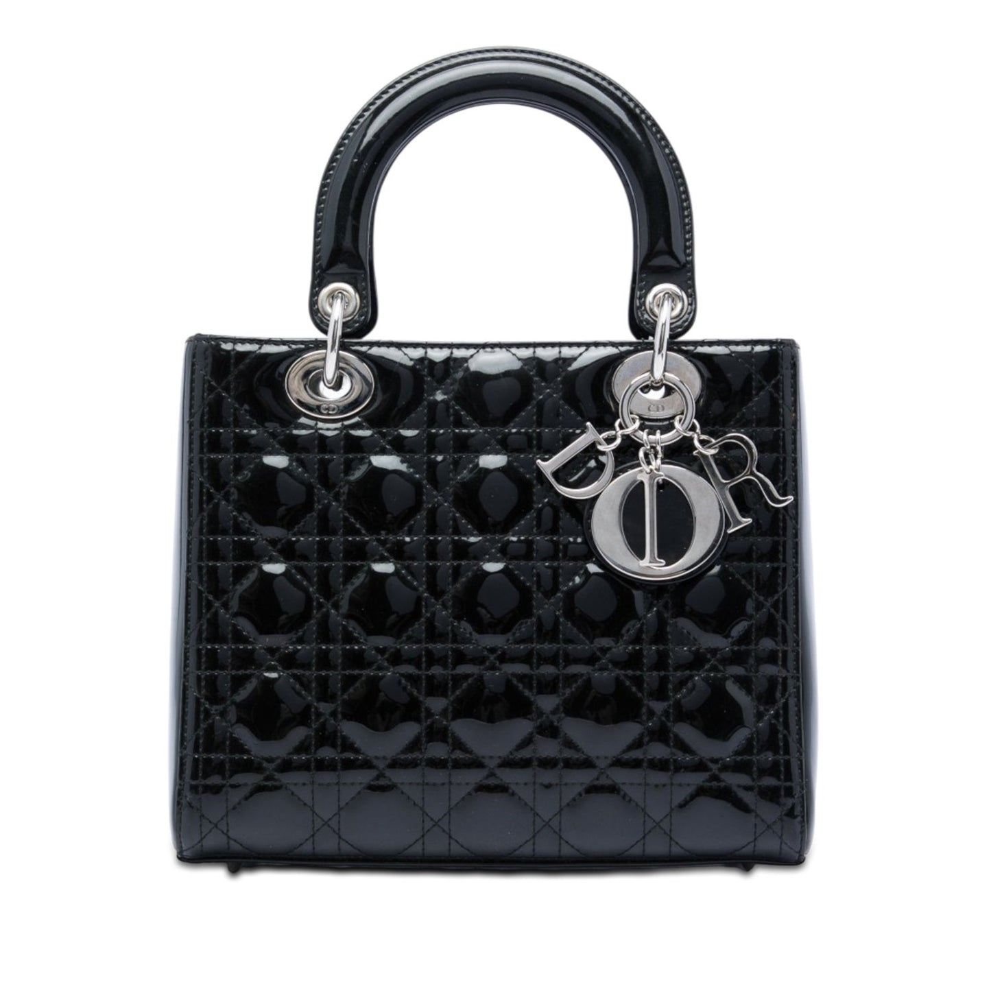 Christian Dior Medium Patent Cannage Lady Dior