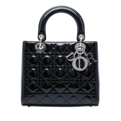 Christian Dior Medium Patent Cannage Lady Dior