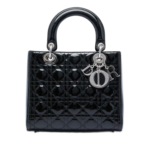 Christian Dior Medium Patent Cannage Lady Dior