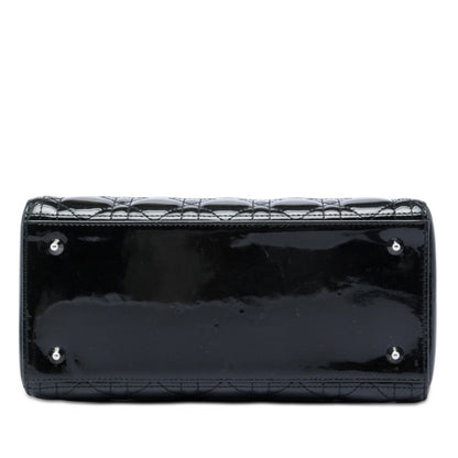 Christian Dior Medium Patent Cannage Lady Dior