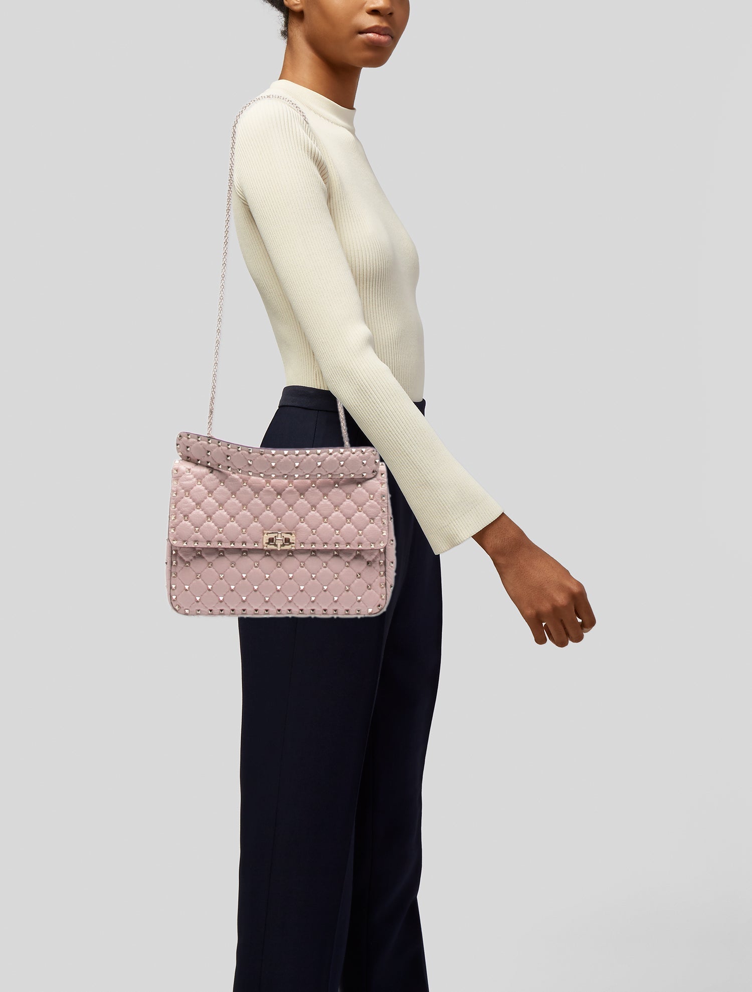 Valentino Rockstud Top Handle Bag