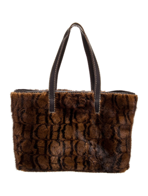 Carolina Herrera Fur Top Handle Bag