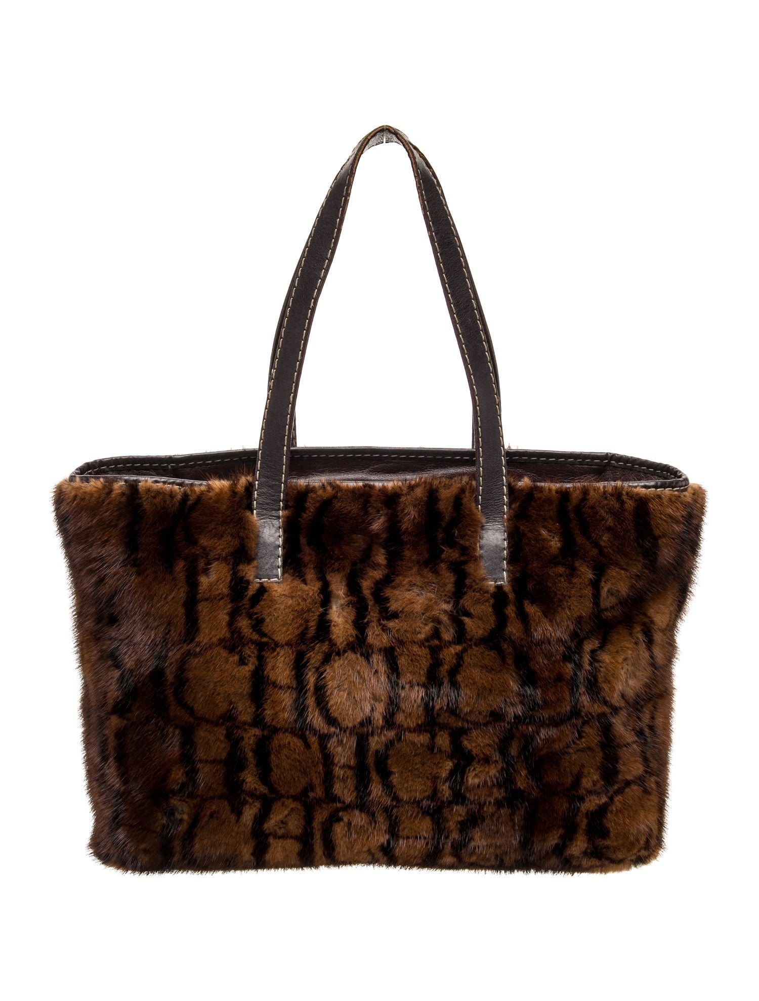 Carolina Herrera Fur Top Handle Bag