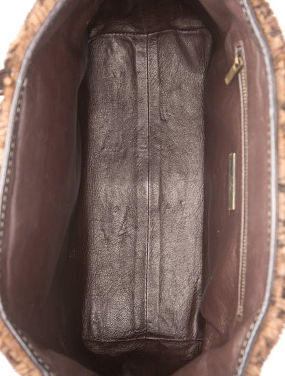 Carolina Herrera Fur Top Handle Bag