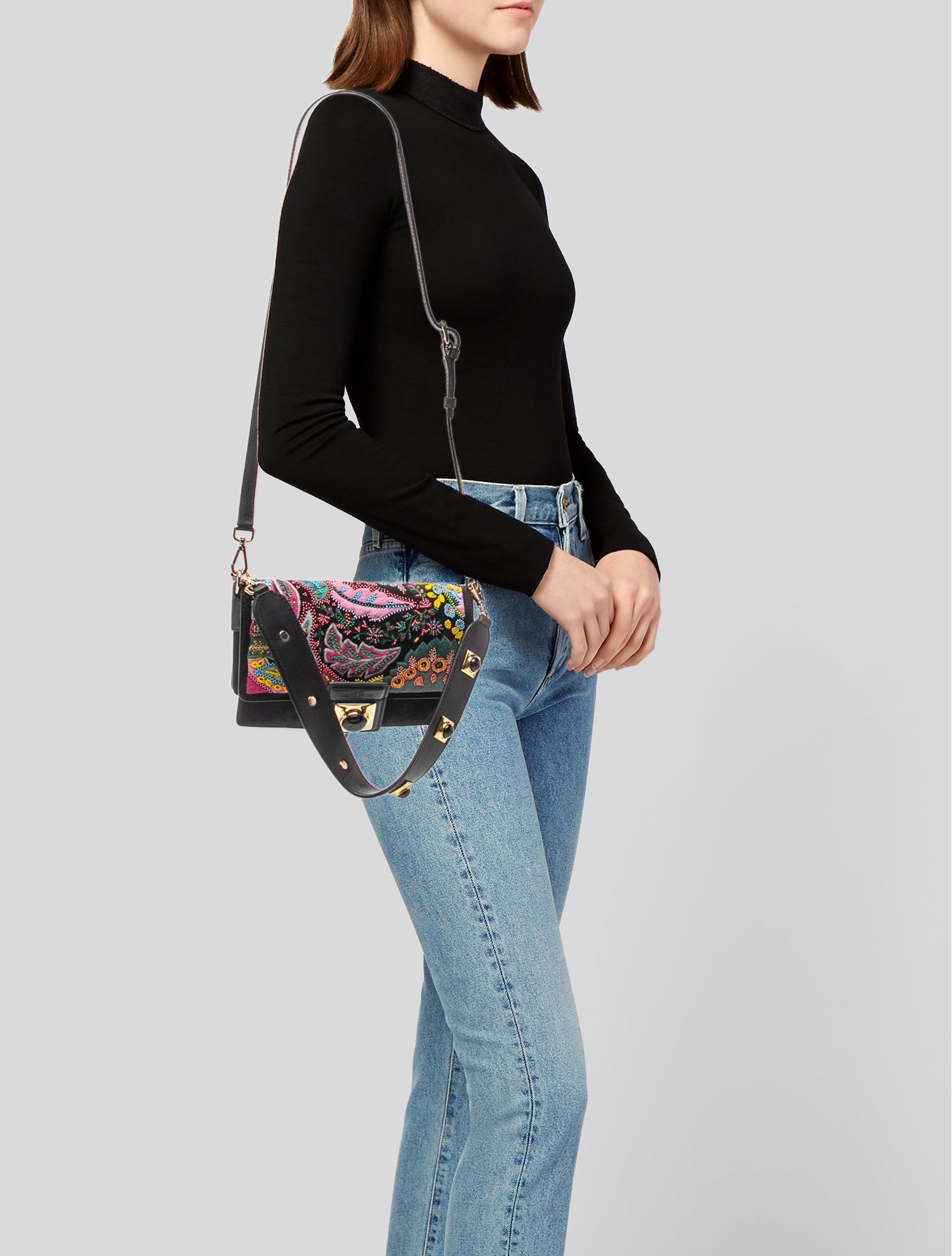 Etro Leather Shoulder Bag w/ Tags