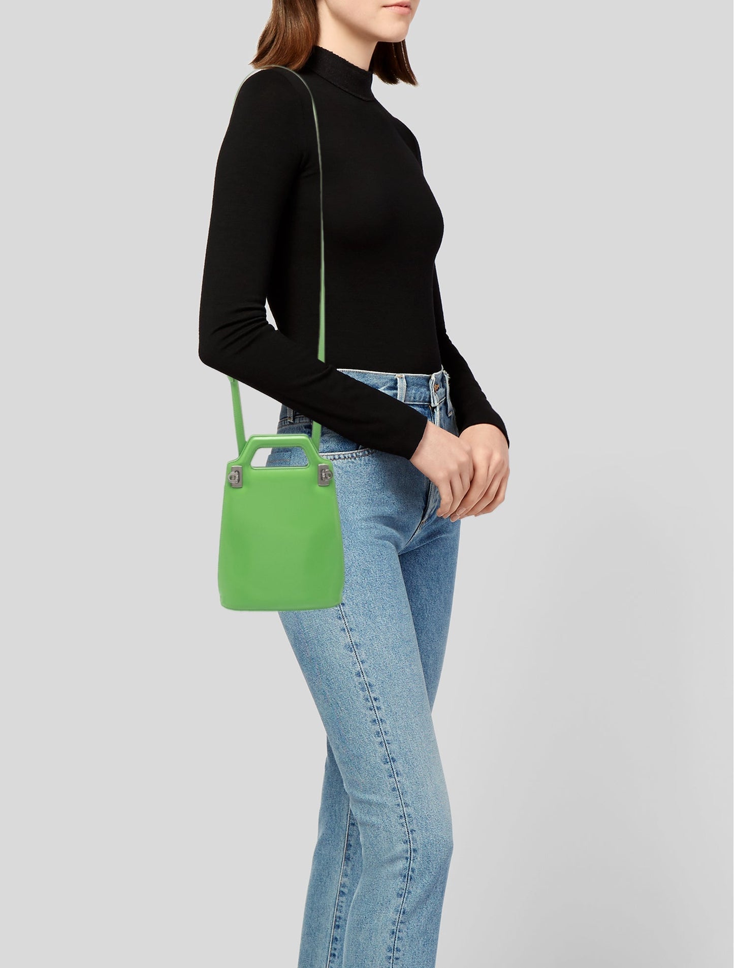 Ferragamo Leather Top Handle Bag